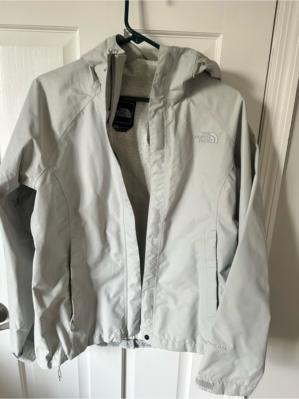 The North Face Pale Gray Hooded Jacket